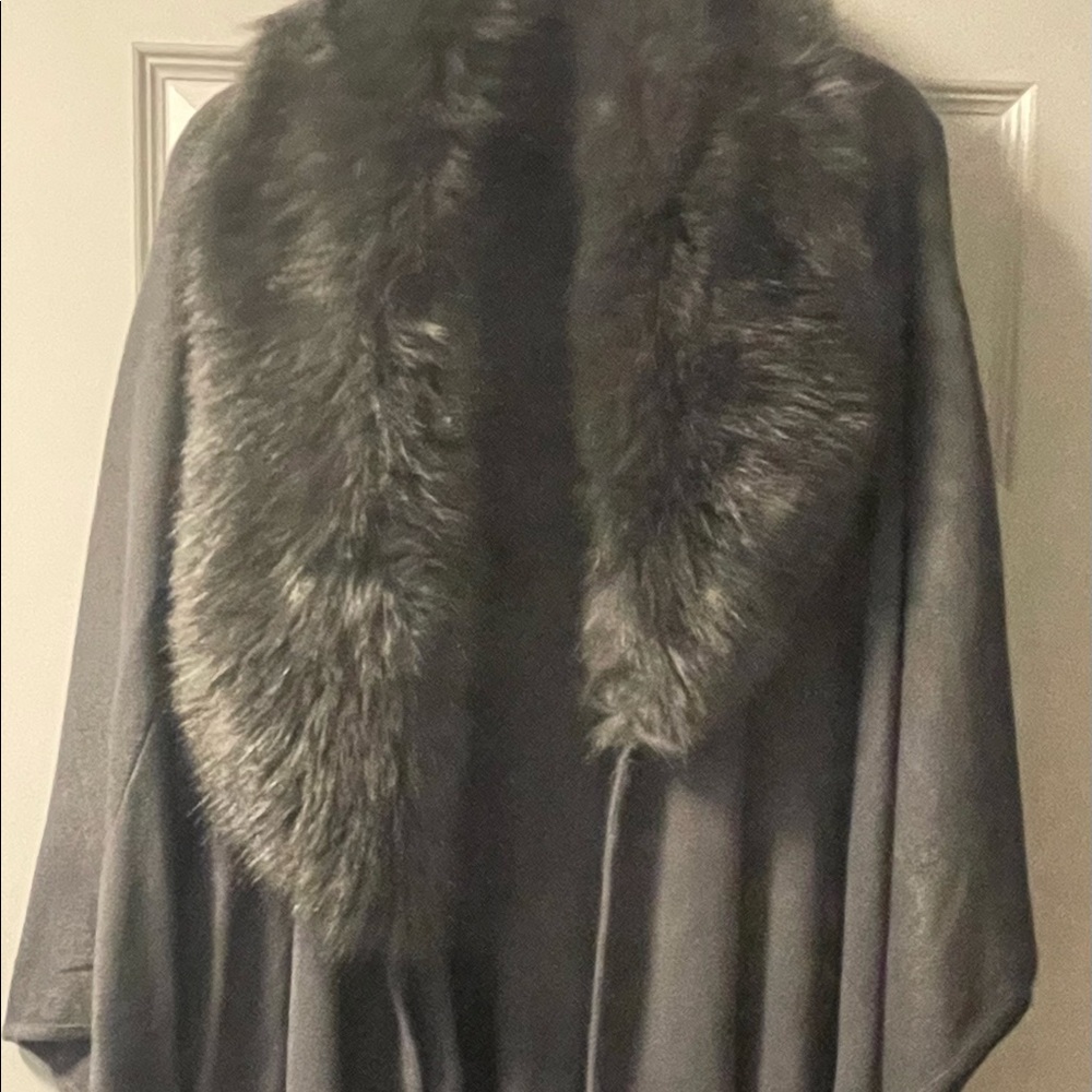 Saks Fifth Avenue Faux Fur Cape